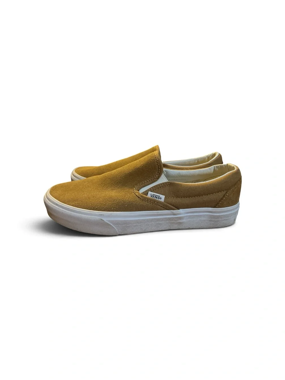 Vans Slip-On Suede Loafers in Camel Brown